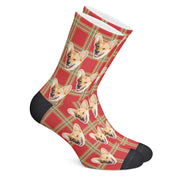 twodogs.ch-Personalisierte "Christmas Plaid" Socken