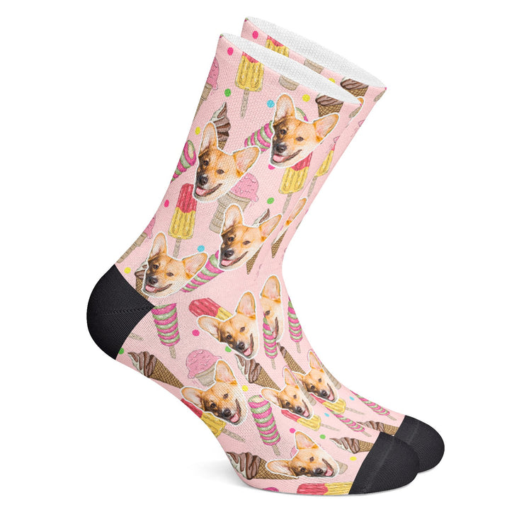 twodogs.ch-Personalisierte "Eis" Socken