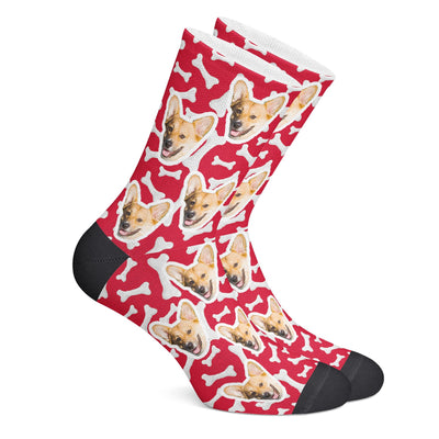 twodogs.ch-Personalisierte "Knochen" Socken