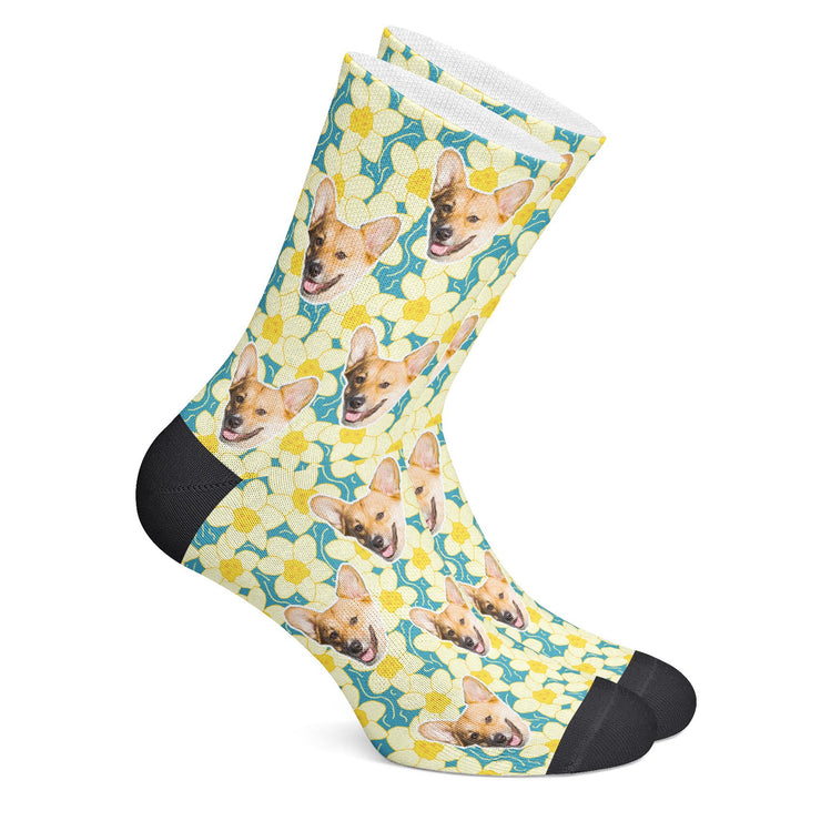 twodogs.ch-Personalisierte "Osterblumen" Socken