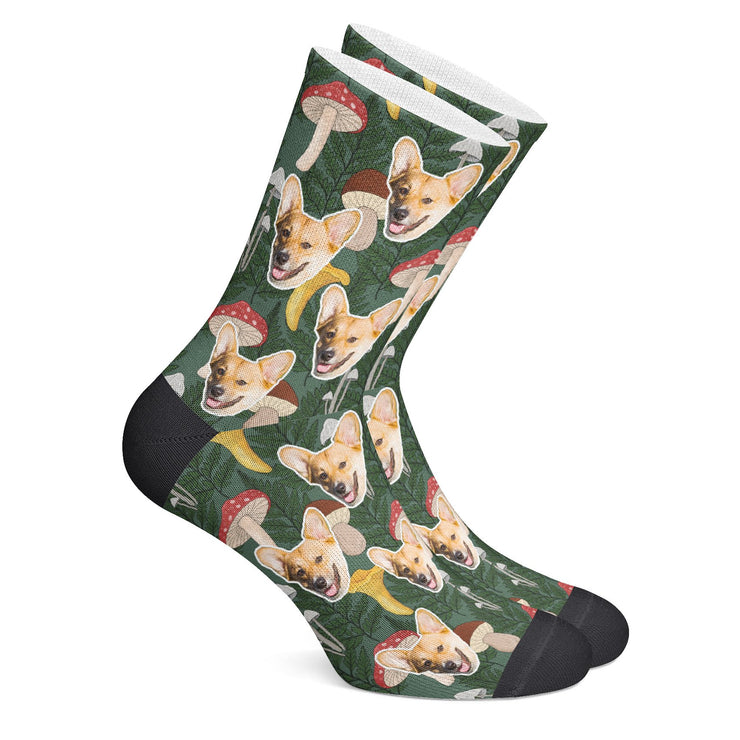 twodogs.ch-Personalisierte "Pilze" Socken