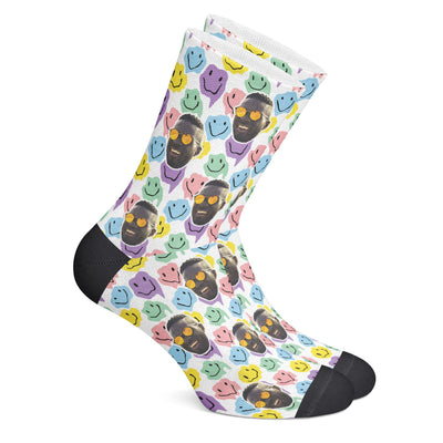 twodogs.ch-Personalisierte "Smiley" Socken