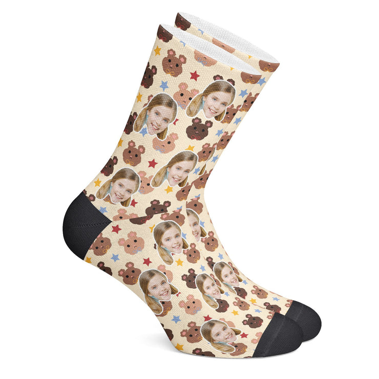 twodogs.ch-Personalisierte "Twinkle Bears" Socken